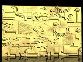 Ganesh Elephant CNC Design STL File | 3D Decorative Wall Panel & Door Carving Design