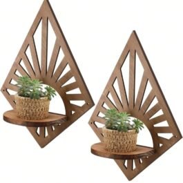 Boho Style Floating Shelf Rustic Wall Decor