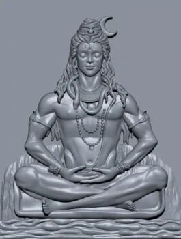 Lord Shiva Meditation CNC Design STL