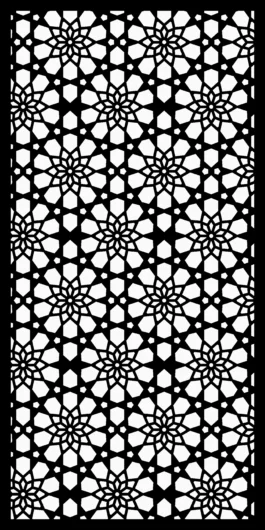Islamic CNC Jali Design STL | Geometric Floral Panel