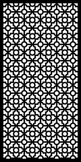 Geometric CNC Jali Design STL | Circular Pattern Panel