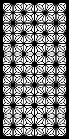 Geometric CNC Jali Design STL | Star Pattern Panel