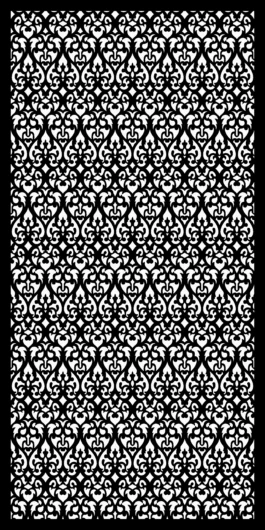 Floral CNC Jali Design STL | Damask Pattern Panel