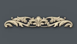 Classic Floral CNC Border Design STL | Decorative Scroll Ornament for Furniture & Wall Trim