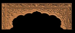 Royal Floral Wooden CNC Arch Design RLF File for Decorative Carving