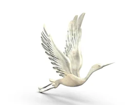 3D CNC Flying Bird Relief STL File for Decorative Carving Design
