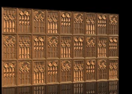 Gothic Arch Decorative Wall Panel RLF File for CNC Wood Carving