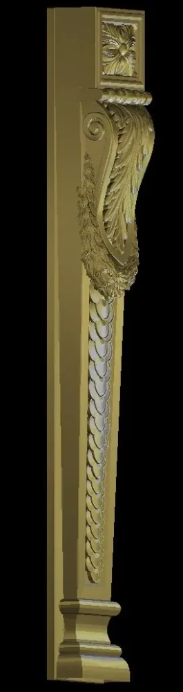 3D CNC Decorative Wall Corbel Bracket STL File for Furniture & Wood Carving