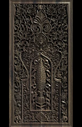 Luxury Floral Jali Panel RLF File for CNC Wood Carving