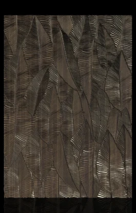 3D Leaf Pattern Wall Panel Relief RLF File for CNC Wood Carving