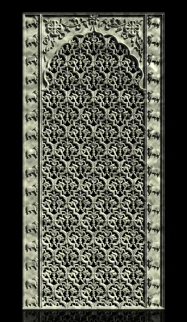 Luxury Elephant Border Jali RLF File for CNC Wood Carving