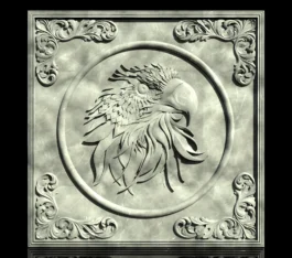 3D Eagle Head Wall Panel Relief RLF File for CNC Carving