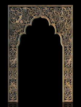 Luxury Mughal Arch Frame RLF File for CNC Carving