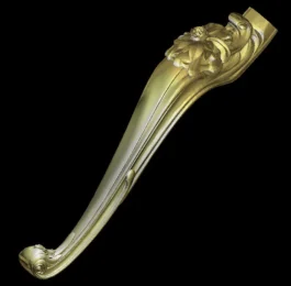 3D CNC Floral Curved Furniture Leg Design STL File for Wood Carving