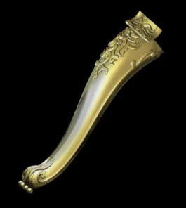3D CNC Ornamental Curved Furniture Leg Design STL File for Wood Carving