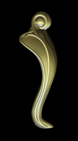 3D CNC Modern Curved Furniture Leg Design STL File for Wood Carving