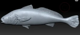 3D Fish Model RLF File for CNC Carving | Detailed Aquatic Design