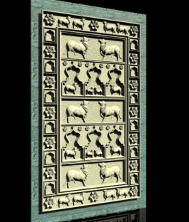 Traditional Animal Decorative Wall Panel RLF File for CNC Carving