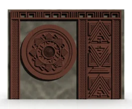 Modern Geometric Decorative Wall Panel RLF File for CNC Carving