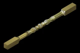 3D Ornamental CNC Spindle Rod Design STL for Furniture & Wood Turning