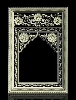 Floral Arch CNC Frame Design RLF File for Wood Carving
