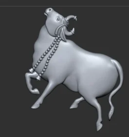3D Bull (Nandi Style) RLF File for CNC Carving