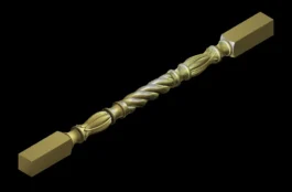 3D CNC Spindle Design STL File for Wood Turning & Furniture