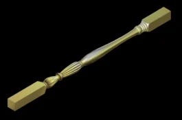 3D CNC Classic Turned Spindle Railing STL File for Stair Baluster Design
