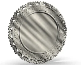 Round Decorative CNC Mirror Frame RLF File for Wood Carving