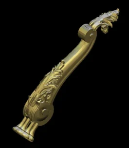 3D CNC Carved Floral Furniture Leg STL File for Sofa & Table Leg Design