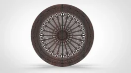 Round Gothic CNC Jali Medallion RLF File for Wood Carving