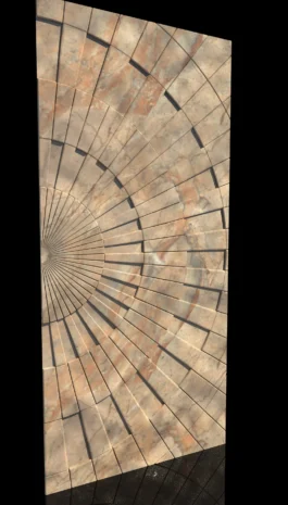 Abstract Radial Stone Panel RLF File for CNC Carving (Modern Geometric Wall Design)