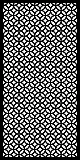 Circular CNC Jali Design STL | Interlocking Ring Pattern