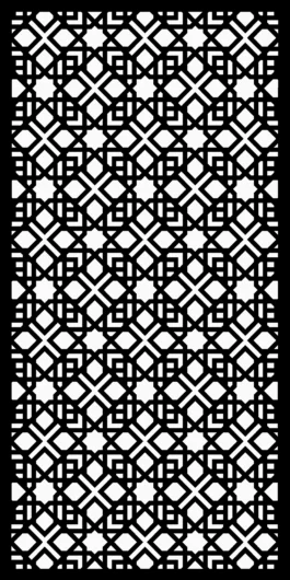 2D Geometric CNC Jali Design STL | Modern Interlocking Pattern