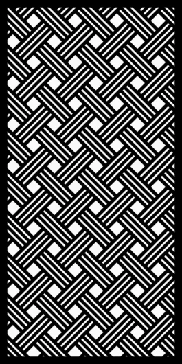 2D Geometric CNC Jali Design STL | Modern Diagonal Stripe Pattern Panel