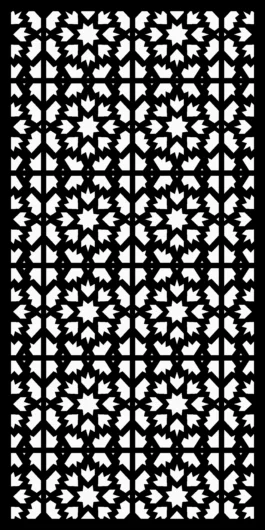 2D Star Pattern CNC Jali Design STL for Laser Cutting Panel
