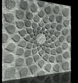 Abstract Spiral Geometric CNC Texture Panel RLF File for Modern Wall Decor