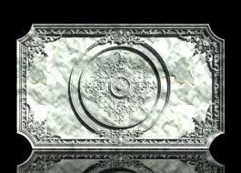 Luxury Floral Ceiling Medallion CNC Panel RLF File for Decorative Interior Design