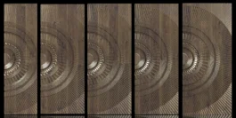 Modern Geometric Radial CNC Wall Panel Set RLF File for Luxury Interior Decor