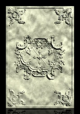 Luxury Baroque Decorative Wall Panel CNC RLF File with Ornamental Relief Carving Design