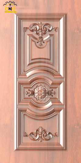 Luxury Classic CNC Door Design STL File | 3D Carved Wooden Door Panel for CNC Router