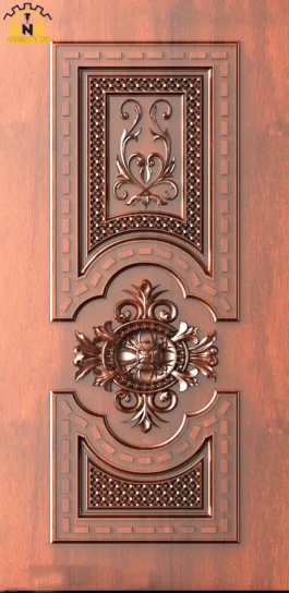 Modern Classical CNC Door Panel Design | Decorative 3D Wood Carving RLF File