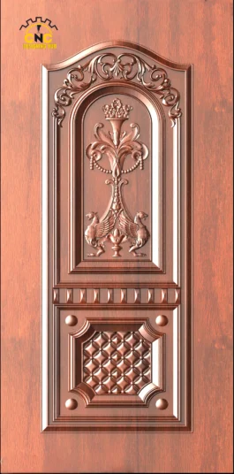 Royal Classic CNC Door Design | Luxury 3D Wooden Door STL, DXF & RLF CNC Router File