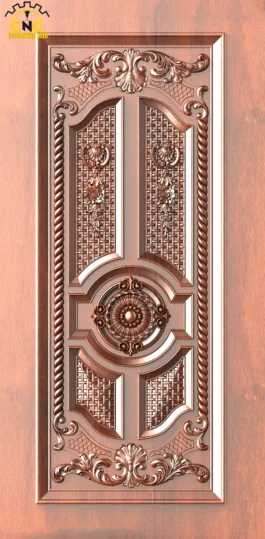 Luxury Decorative CNC Door Design | 3D Wooden Door STL, DXF & RLF CNC Router File