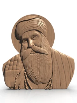 Guru Nanak Dev Ji CNC Wall Art | 3D Wooden Spiritual Relief RLF File