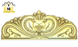3D Floral CNC Carving Design for Bed Headboard & Furniture