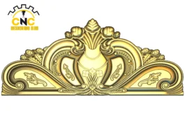 3D Ornamental CNC Furniture Carving Design with Floral Details