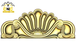 3D CNC Crown Carving Design for Bed Headboard & Furniture