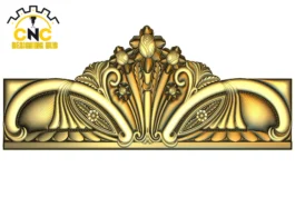 3D Floral Ornamental CNC Carving Design for Furniture