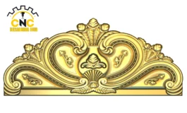 3D Ornamental CNC Bed Headboard Carving Design